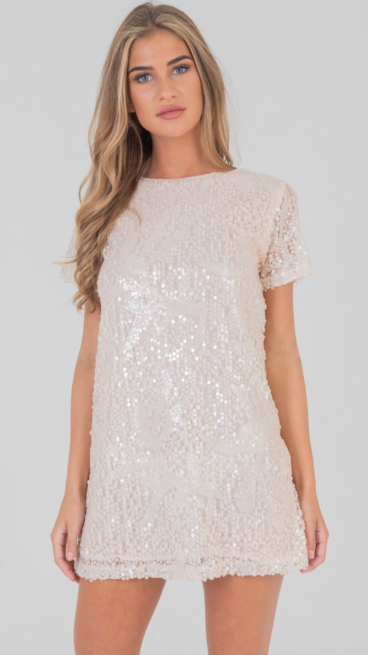 Carly Cream Sequin Dress – Find It Style It
